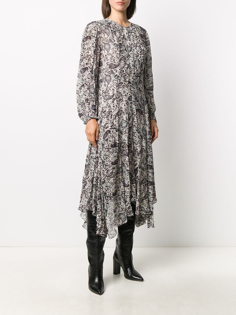 ISABEL MARANT ETOILE Lizete Midi Handkerchief Dress Net-A-Porter 36 S NWT $650